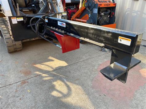 mini skid steer inverted log splitter|skid steer attachment log splitter.